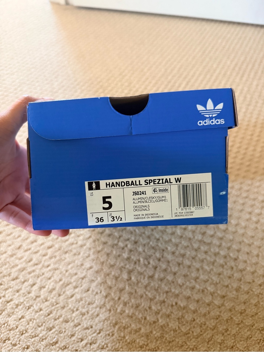 adidas Light Blue Suede Handball Spezial Women’s 5 - Picture 4 of 4